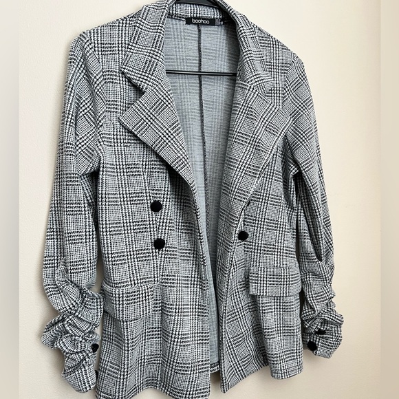 Blazer Black and White Plaid‎ - Picture 2 of 7